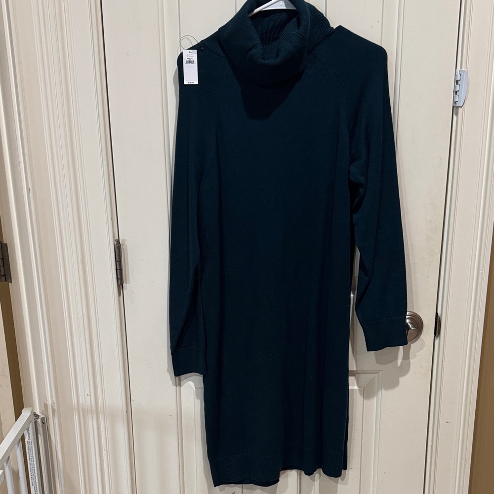 Banana Republic Dark Teal Long Sleeve Dress